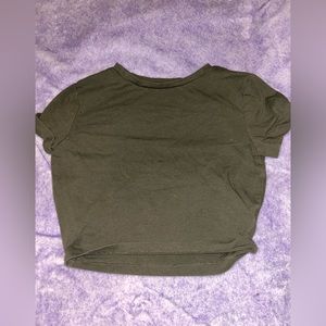 Army Green Cropped Tee